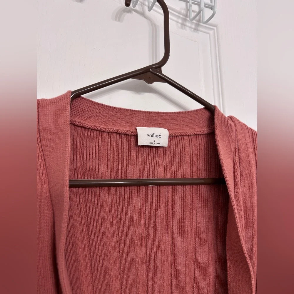 Aritzia Wilfred Plunge Front Cardigan • Size Large - Picture 9 of 10